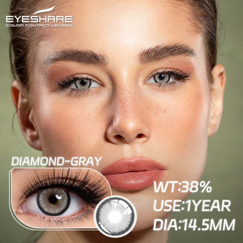 Eyeshare Hydrogel Daily Yearly Blue Color Lenses Circle Colored Contact Lens Lentes De Contacto Eye Contact Lenses
