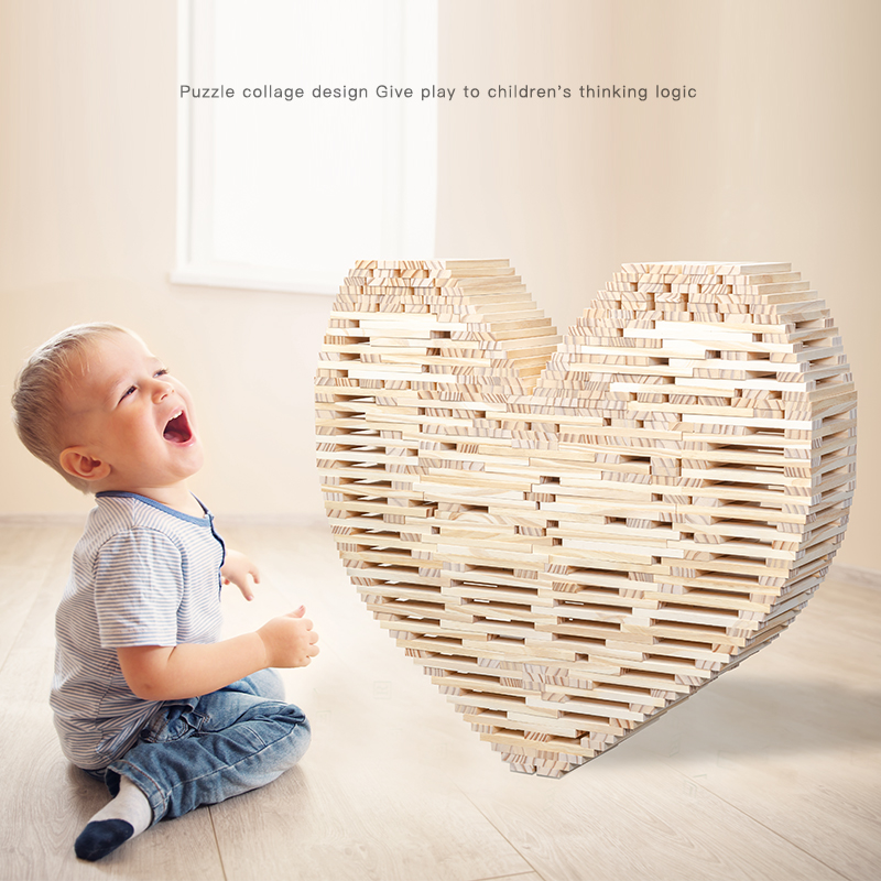 New Wooden Montessori Toys High Quality Colorful Wooden DIY Wooden Log Color Building Blocks Toy Wooden Construction Sets