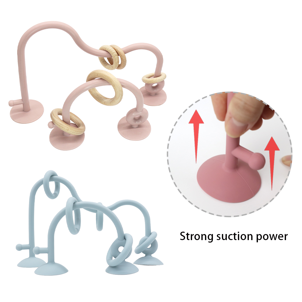 Manufacturer OEM/ODM Wooden Rings Silicone Kids Learning Montessori Educational Sensory Baby Toys