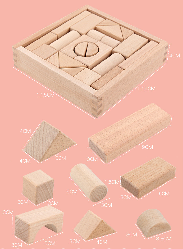 Natural Beech Wood Block Set