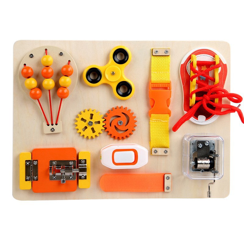 JXD Cross-border Explosions Busy Board Learning Life Knowledge DIY3 5-7 Years Old Sensory Education Wooden Educational Toys