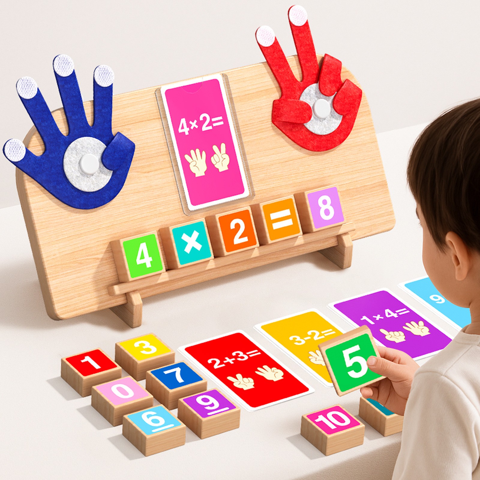Montessori Early Education Digital Teaching Aids Mathematics Enlightenment Finger Counting Toys Educational Math Toys