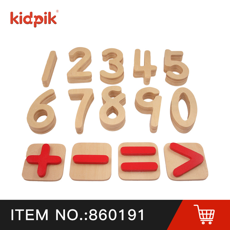 Educational Math Toys Building Blocks Sets Montessori Materials Toddler Counting Number Wooden Puzzles for Children
