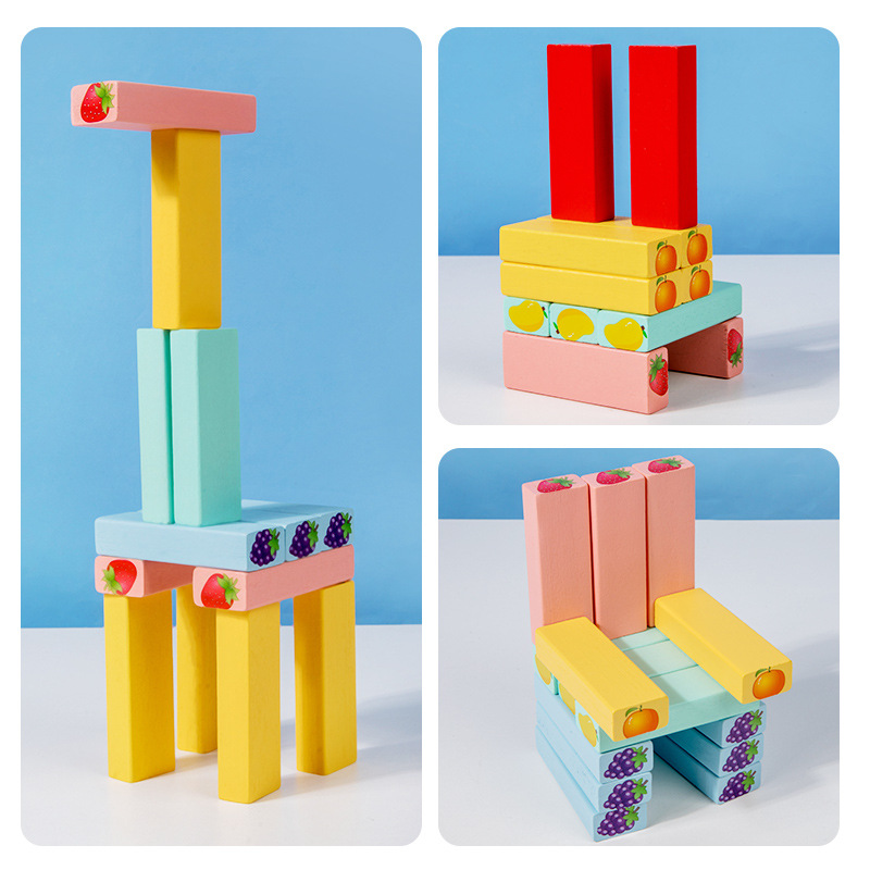 Educational Wooden Block Tower Game Classic Indoor and Outdoor Games Wooden Stacking Toys