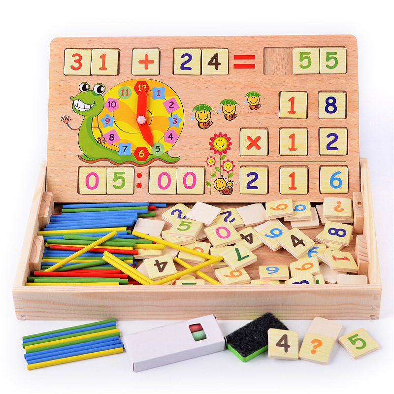 Hot Sale BEIYANG Montessori Eco-friendly Wooden Math Teaching Aids Digital Baby Educational Puzzle Learning Counting Sticks Toys