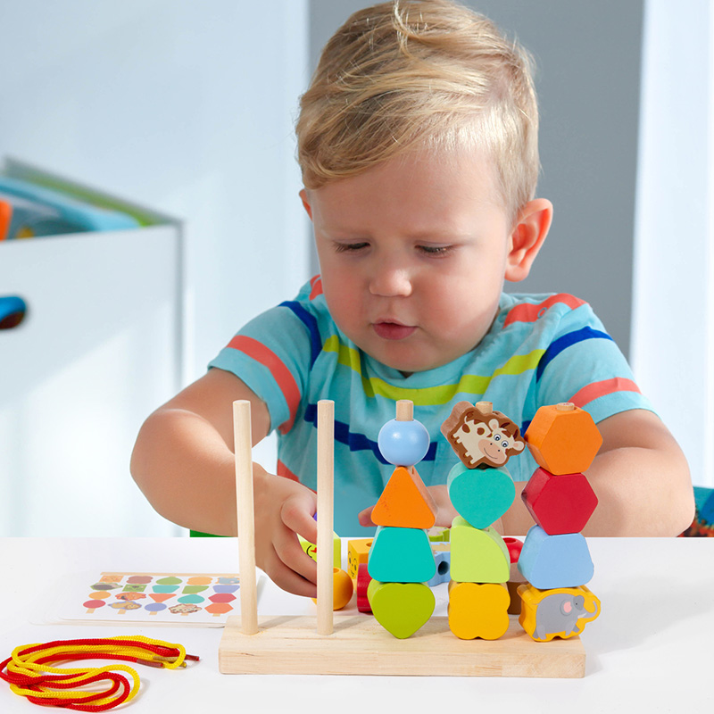 YARI 3+ Kids Number Puzzles Counting Stacking Game Wooden Counting Stacker Block Set For Toddlers