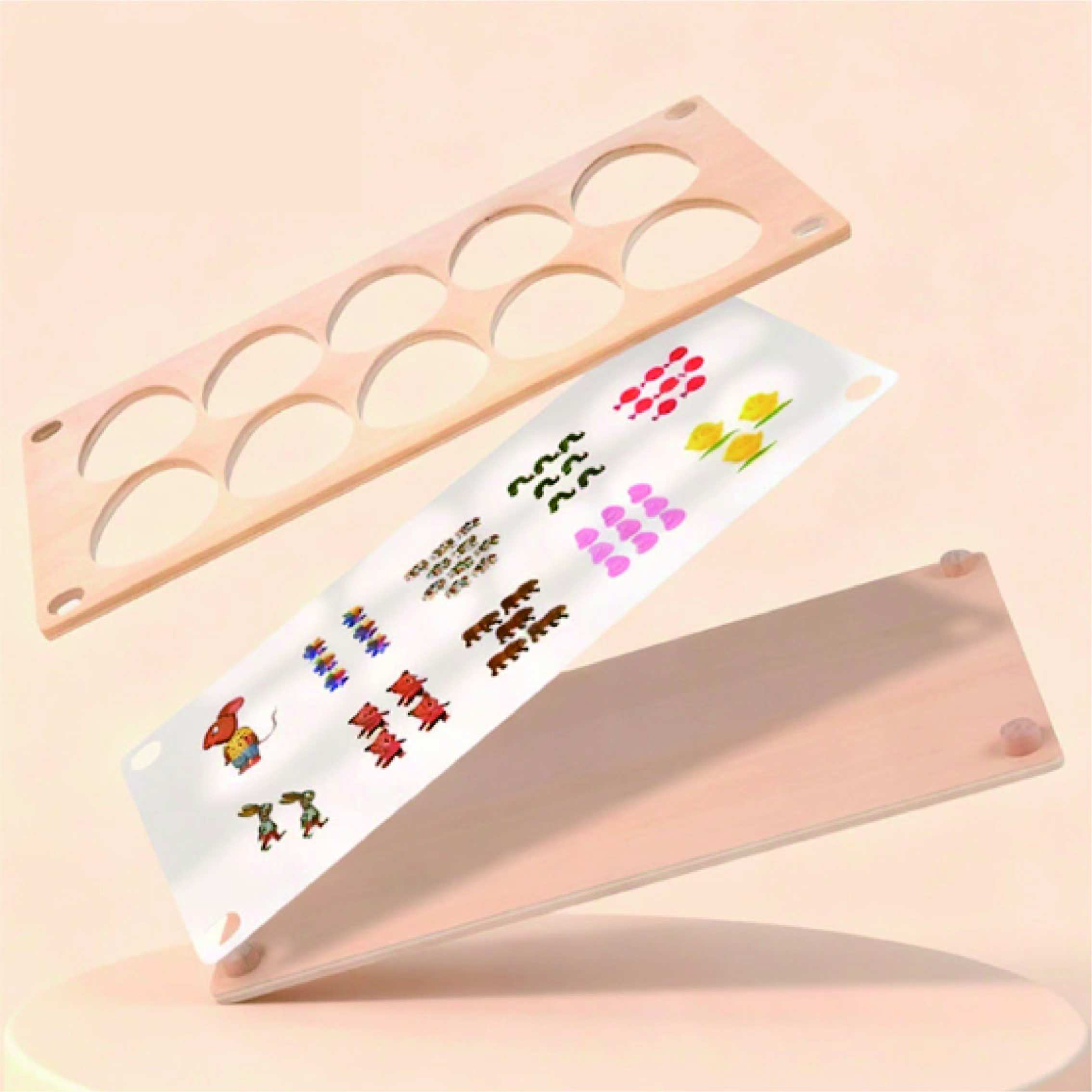 Children Wood Shape Matching Toy Building Blocks Smart Eggs Know Color Montessori Early Education 3 to 6 Years