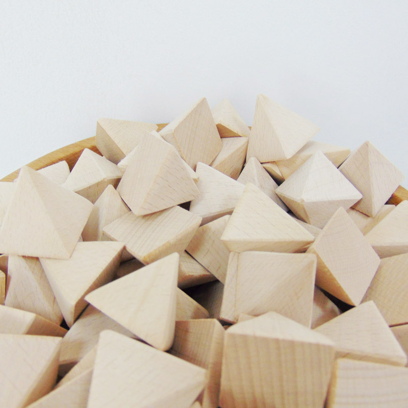 China Supplier Craft Pyramids Wooden Building Blocks for Montessori Teaching Aids