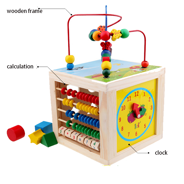 Montessori Wooden Math Educational Calculate Toys Construction Toys