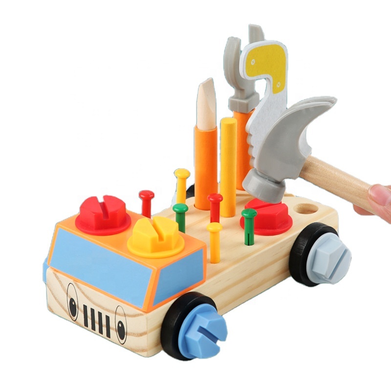 3D Busy Board Wooden Toys Montessori Game Simulation Pretend Play Screw Tools