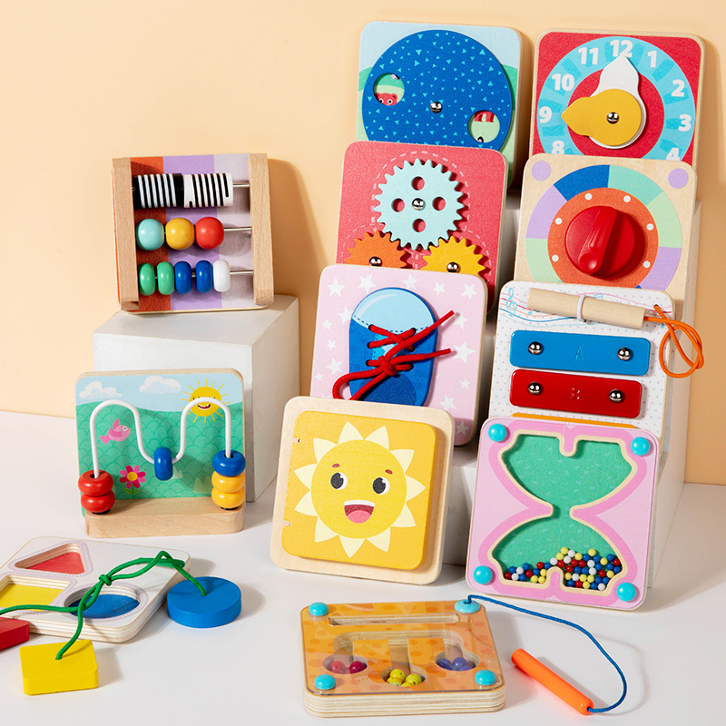 Montessori Busy Board Fine Motor Games Learning Life Skills Training Sensory Activity Educational Toys For Kids Boys Girls