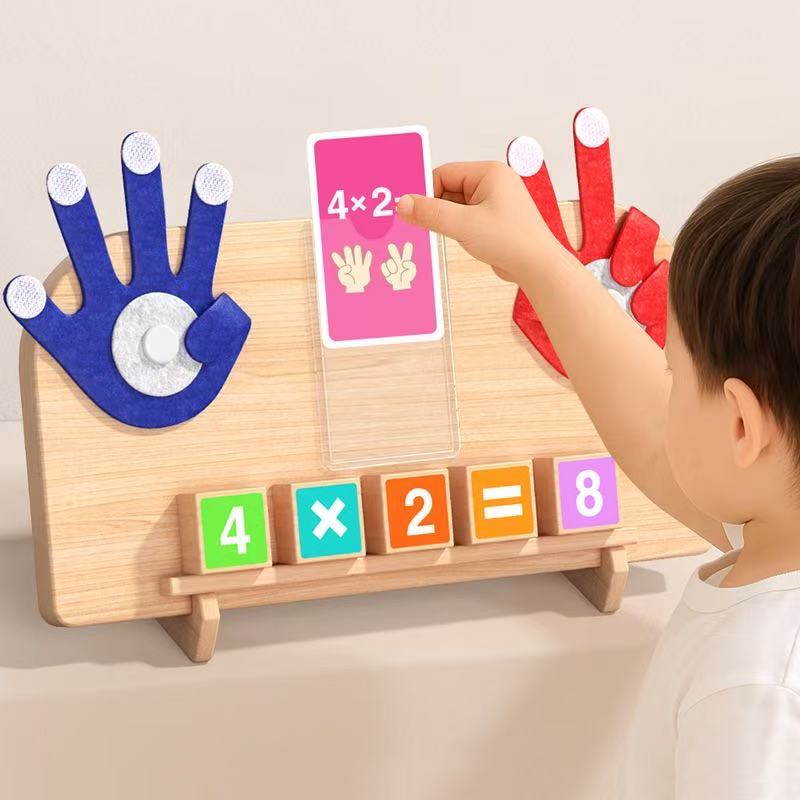 New Trendy Wooden Preschool Toys for 2026 Finger Counting Toy Math Manipulatives for Kids