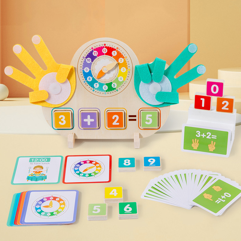 Arrival Montessori Baby Wooden Finger Math Learning Game Educational Abacus Teaching Aids Gift Toys for Boys Girls