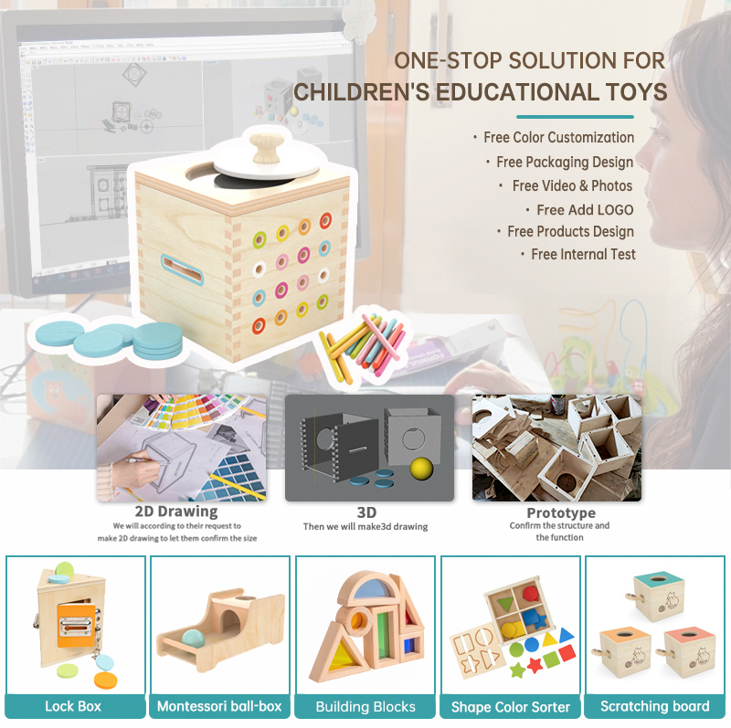 Teaching Learn Baby Montessori Premium Wooden Manual Furniture Kindergarten Materials Other Educational Sensory Toy Kids Games