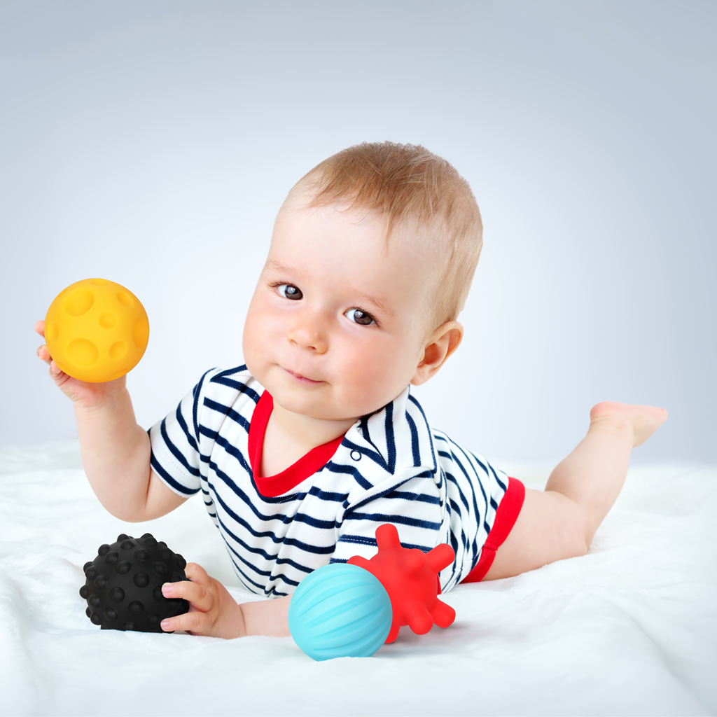 Baby Sensory Toys 0-6 Months Wooden Teether Ring Educational Box Montessori Educational Toys for Kids
