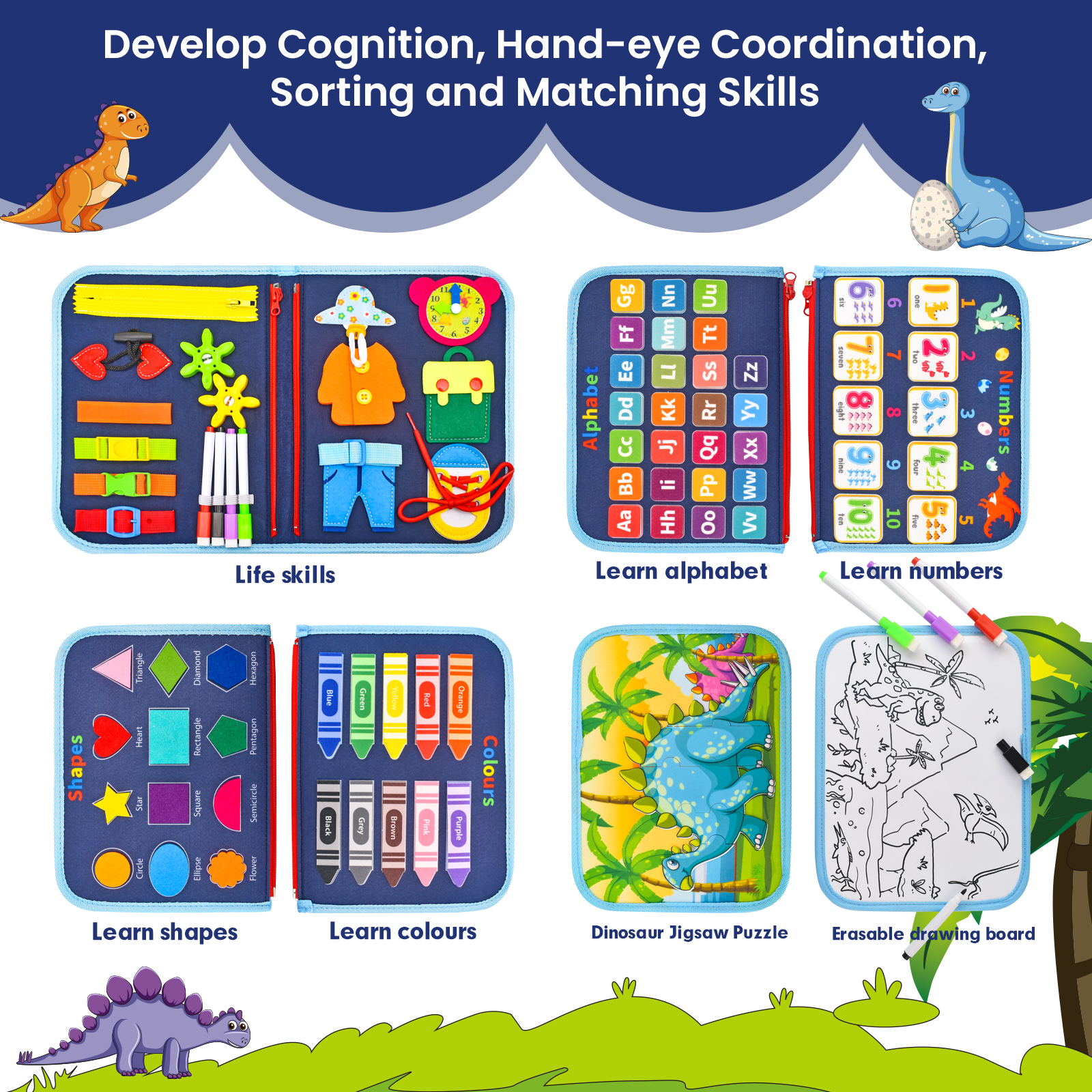 Felt Learning Board For Children's Early Education Busy Board For Toddlers Montessori Educational New Felt Busy Board Quiet Book