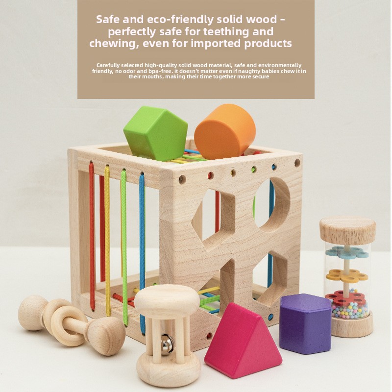 Toddler Montessori Shape Recognition Wooden Sorter Early Education Baby Fun Game Toy