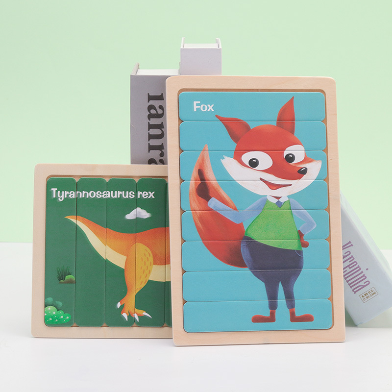 YD TOYS Baby Montessori Early Education Eco-friendly Wooden Strip-Shaped Building Block Puzzle Developing Intelligence