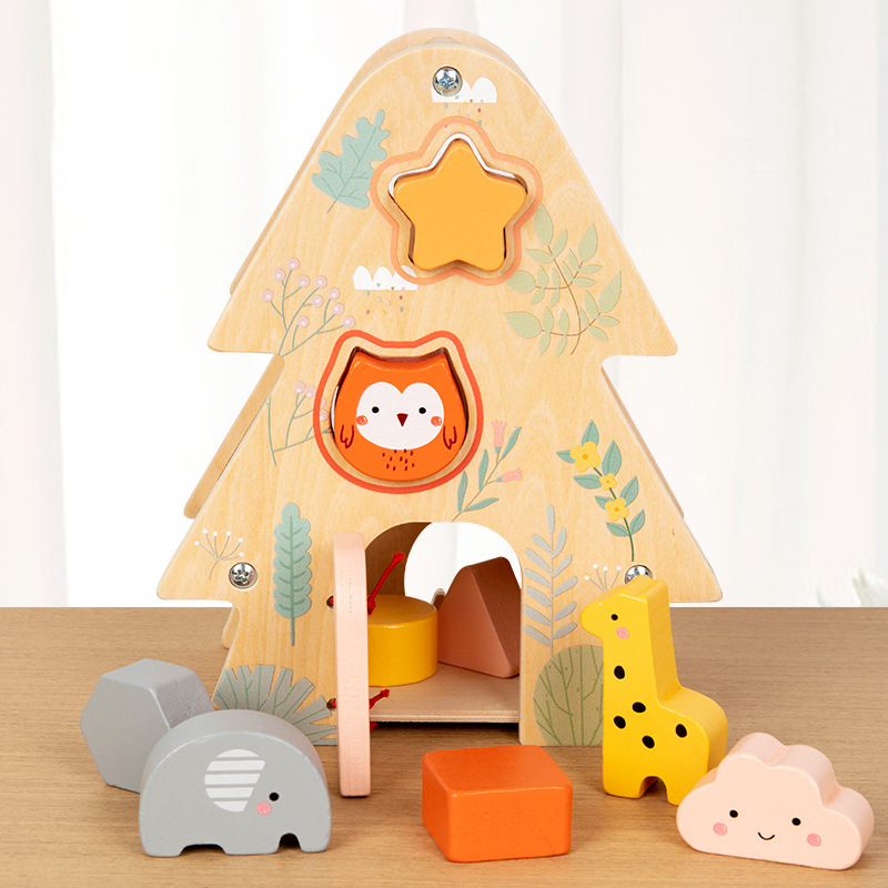 Direct Factory Wholesale Educational Wooden Toys Early Childhood Development Spatial Perception Shape Recognition Fun Matching