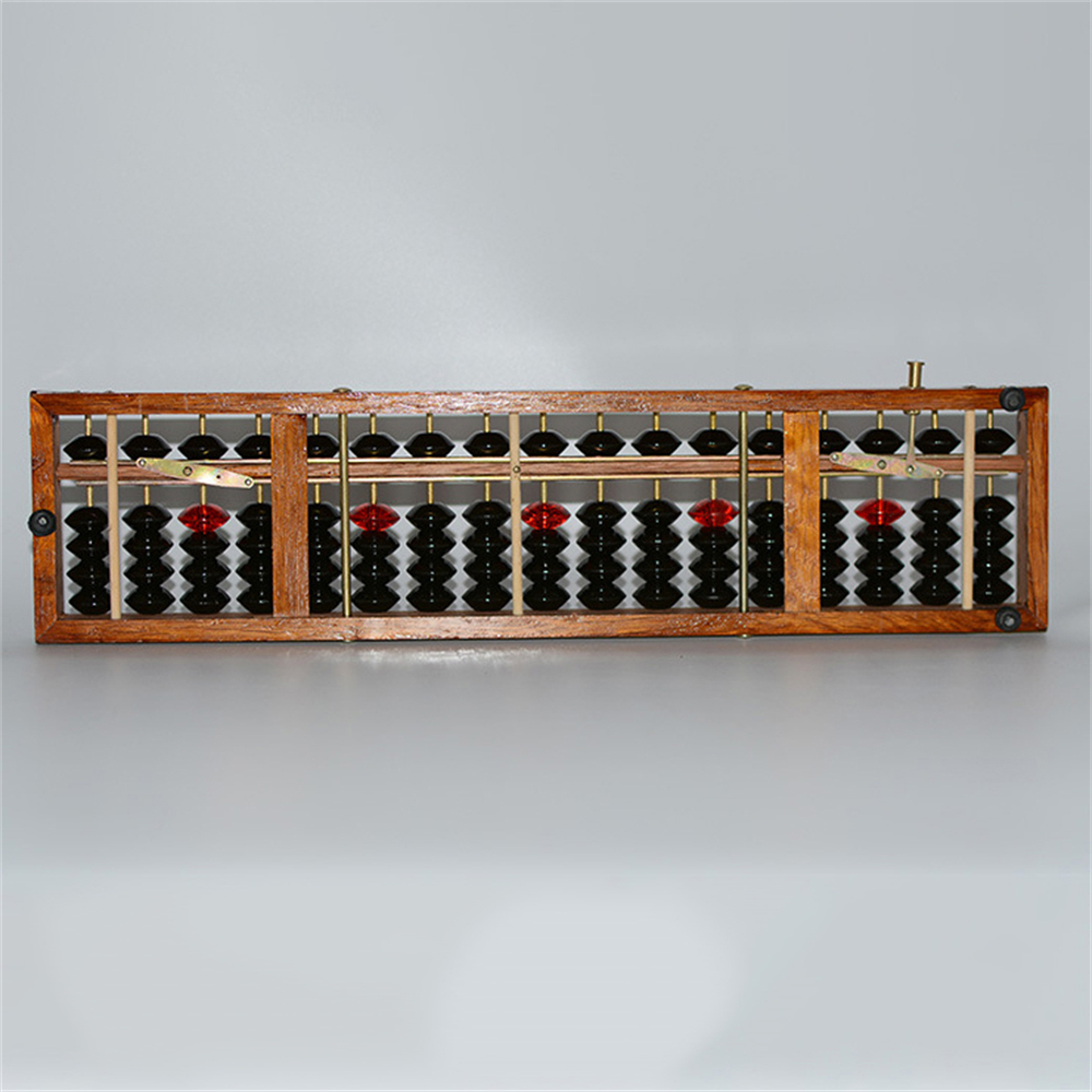 Number Counting Math Tools Education Learning Toy Reset Button 17 Rods Student Soroban Wooden Abacus for Kids