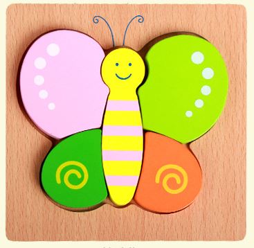 3D Eco-friendly Painted Wooden Animal Puzzles Montessori Toys Early Learning Preschool Gift Wooden Puzzle Set