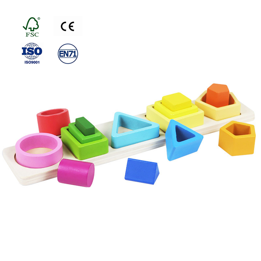Montessori Toys for 1 2 3 Year Old Boys Girls-Wooden Sorting Stacking Toys for Baby Toddlers Educational Shape Color Sorter