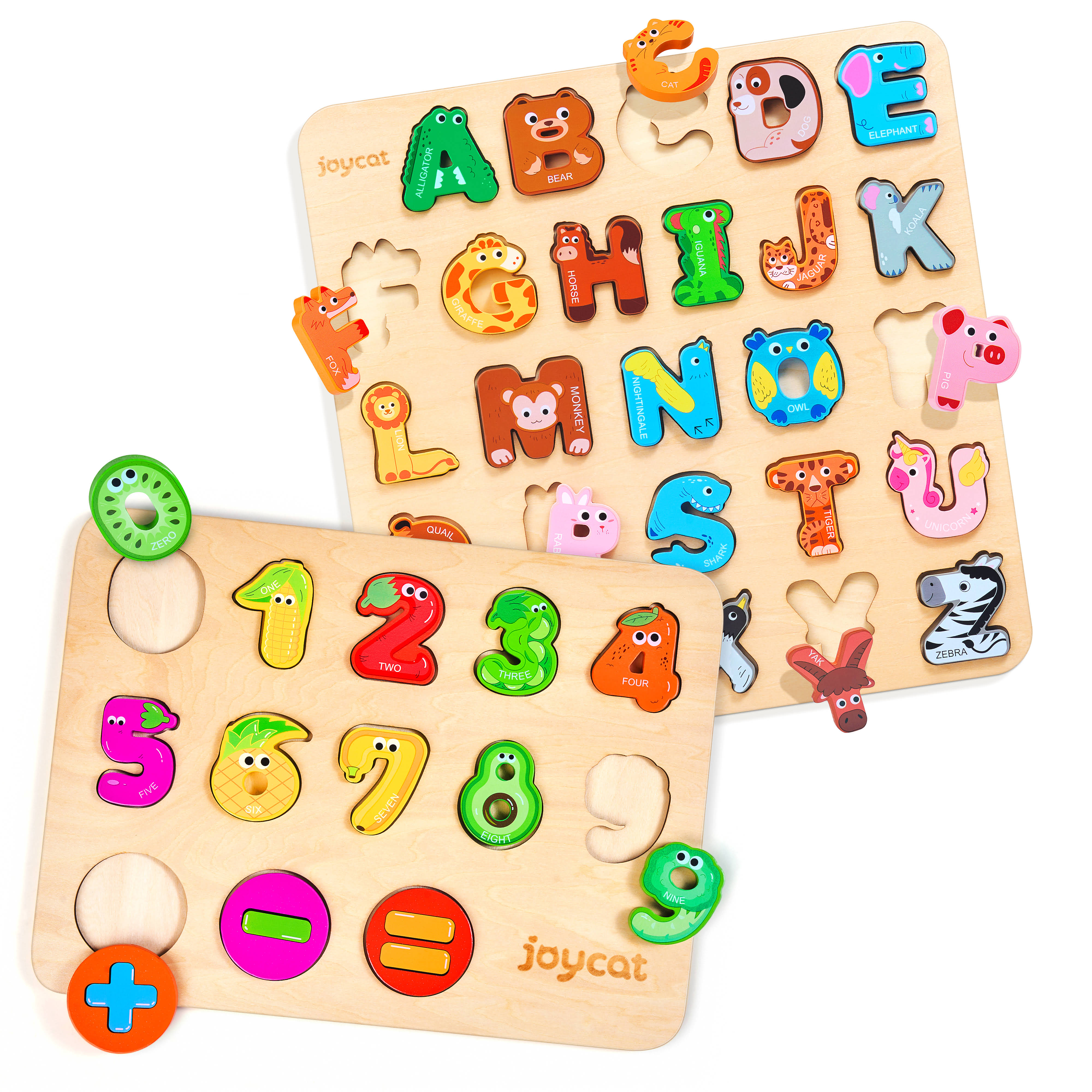 Joycat Wholesale Kids Early Educational Cognition Custom Wooden Abc Learning Alphabet Peg Puzzles
