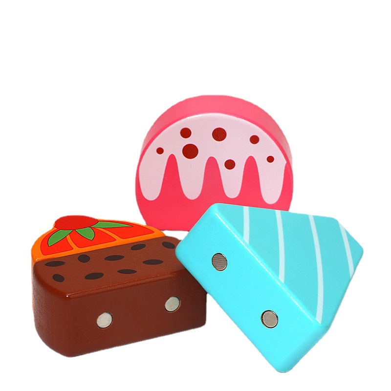Cross-border Wooden Children's Ice Cream Cart Toy Shape Color Recognition Matching Pretend Play Early Education