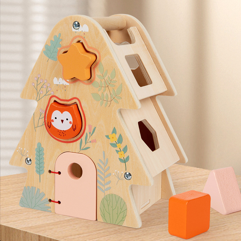 Direct Factory Wholesale Educational Wooden Toys Early Childhood Development Spatial Perception Shape Recognition Fun Matching