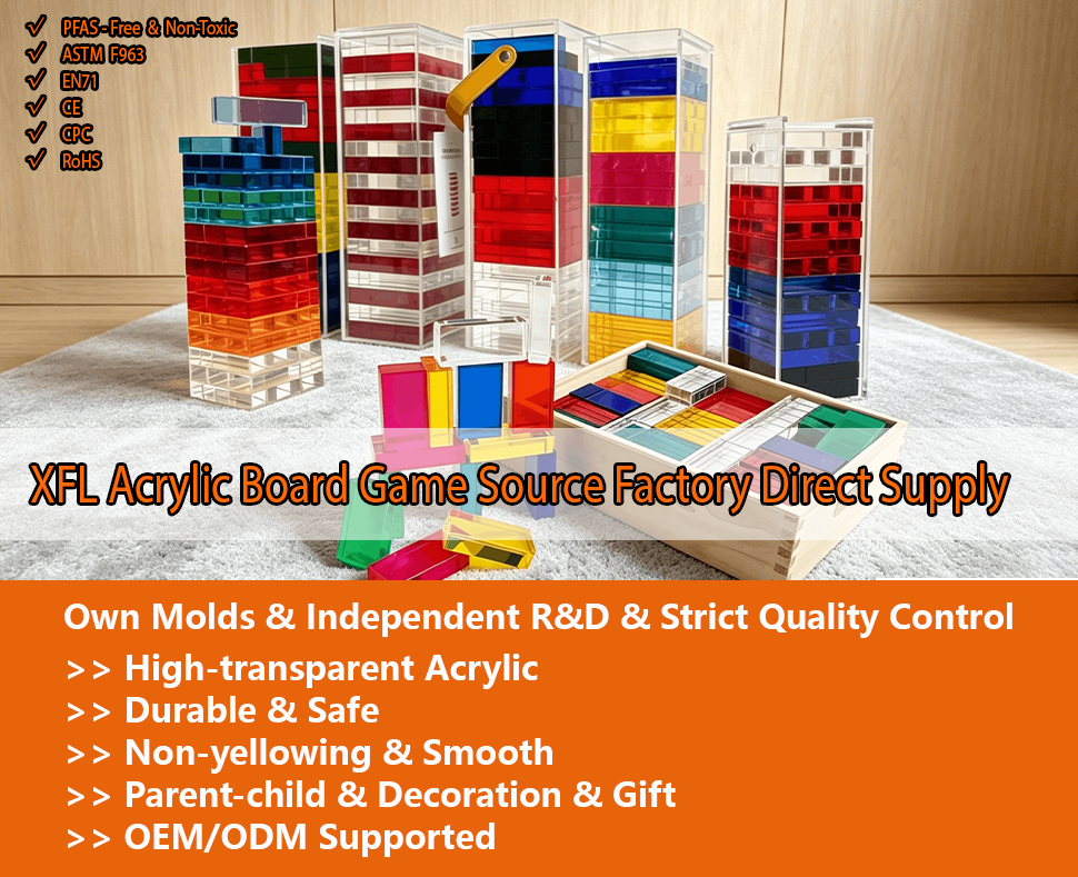 Wooden Building Blocks Set Stacking Castle Construction Toys Transparent Rainbow Acrylic Cubes Educational Open Play for Kids