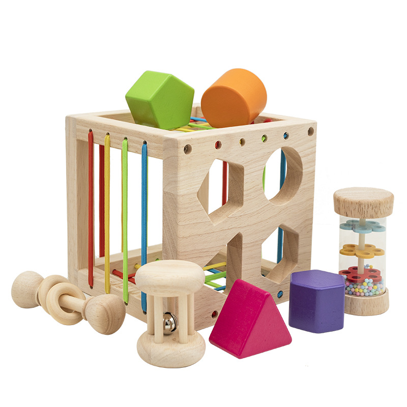 Toddler Montessori Shape Recognition Wooden Sorter Early Education Baby Fun Game Toy