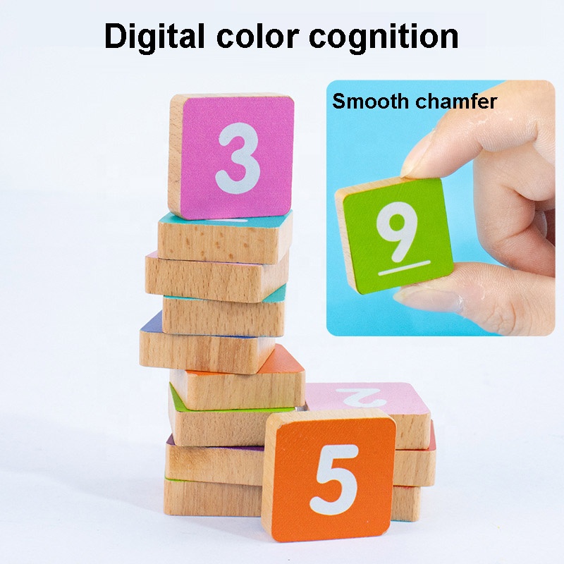 Early Learning Math Teaching Aids Montessori Finger Counting Game Wooden Number Blocks Counting Board Mathematics Education Toys
