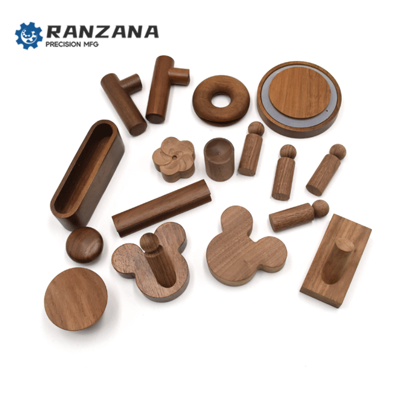 Walnut Wood CNC Custom Lathe And Milling CNC Part Wood Cutting Experts Wooden Display Base Parts