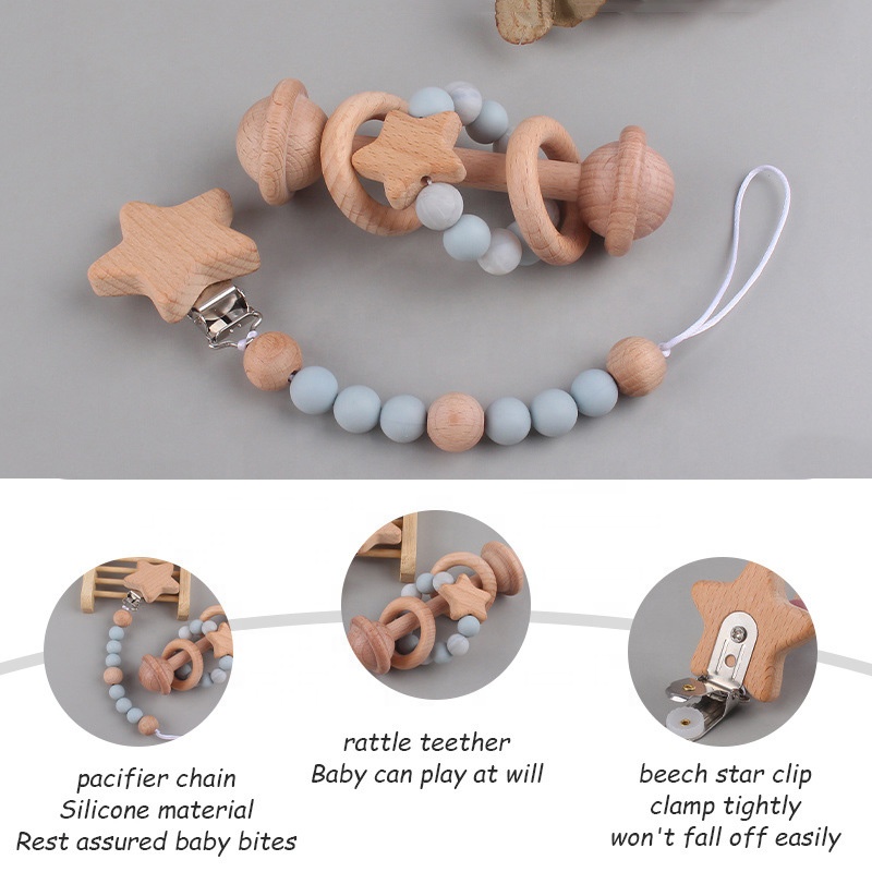 Baby Teether Pacifier Chain Set Details 5