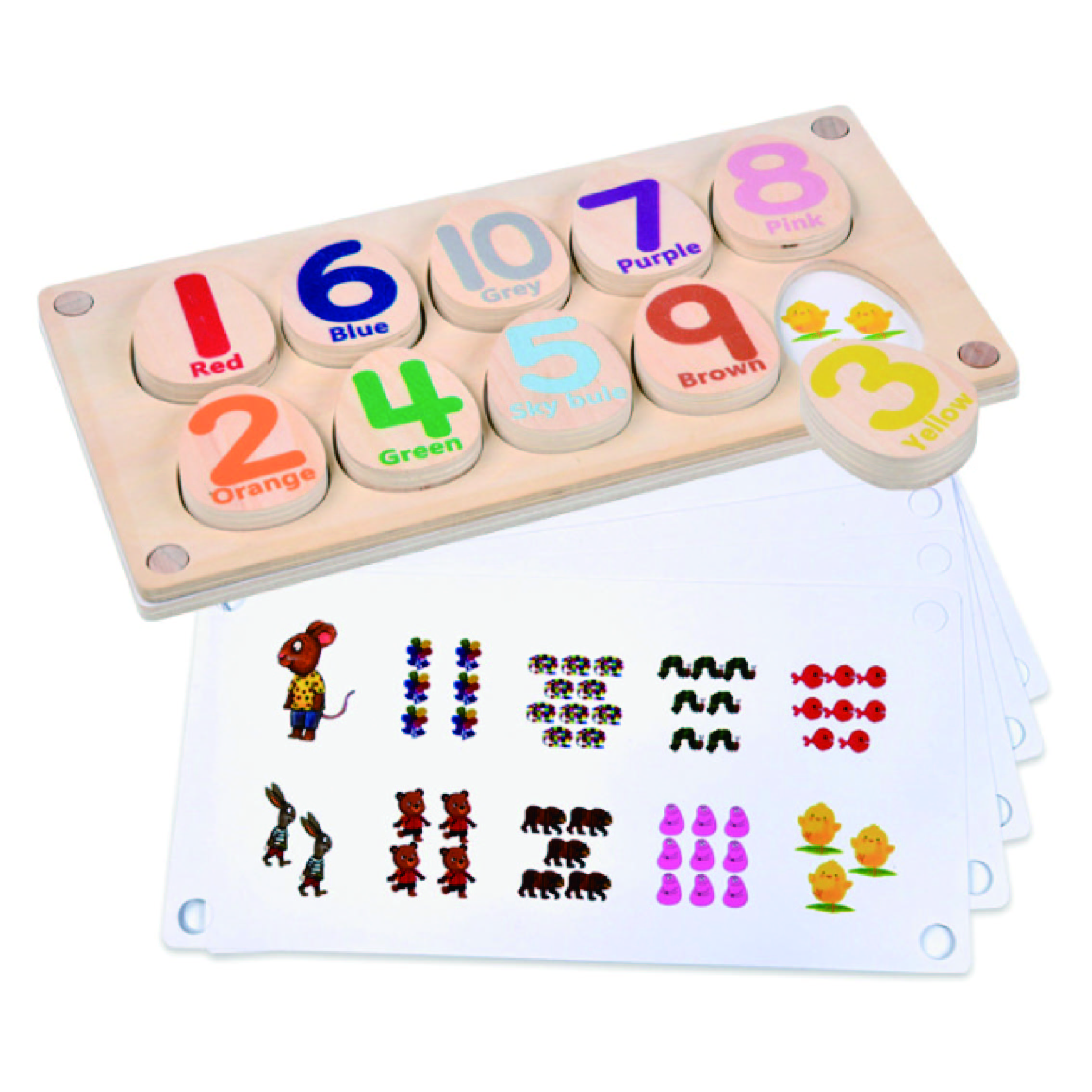 Children Wood Shape Matching Toy Building Blocks Smart Eggs Know Color Montessori Early Education 3 to 6 Years