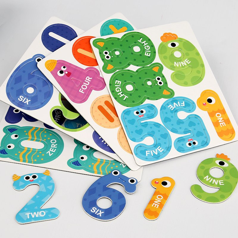 Children's Early Education Wooden Puzzle Toys Montessori Cartoon Magnetic Stickers