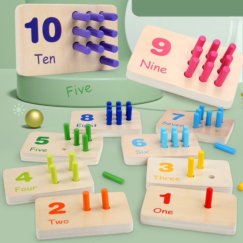 Xinmiao Hot Sale Wooden Digital Early Education Matching Board Montessori Children Math Enlightenment Toys Toddlers Gifts CE