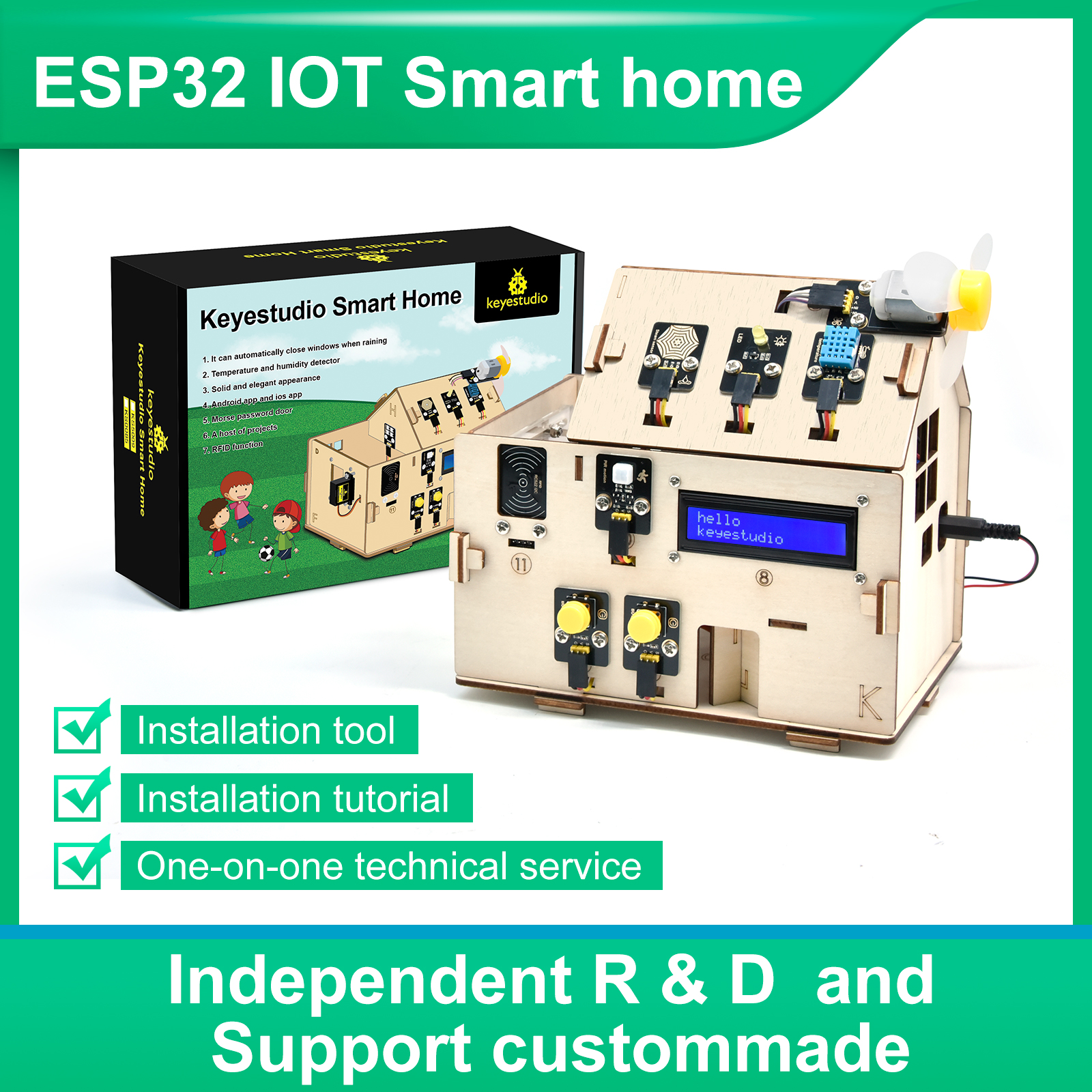 Easy Science Experiments Educational Learning Toys STEM Programmable Assembly Wooden Learning Kit For Arduino For Microbit