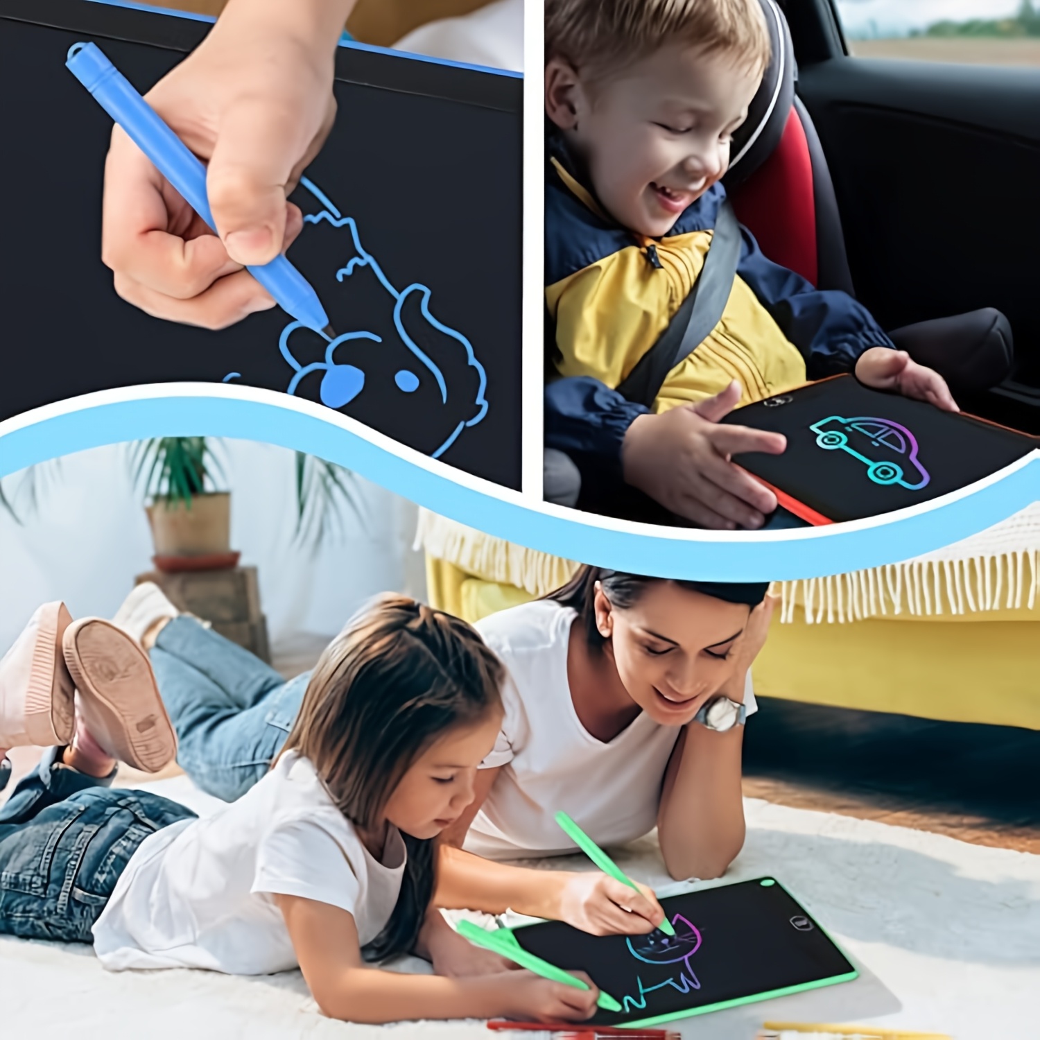 HX LCD Writing Board Portable Customizable Colorful Message Erasable Reusable Educational Toy Drawing Tablet LCD Drawing Board