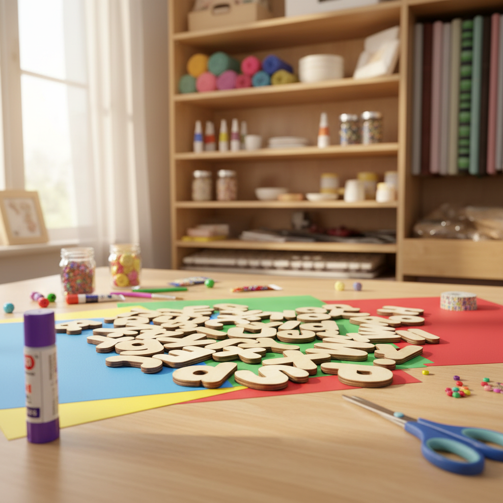 Montessori Style Wooden Alphabet Magnets Safe Eco-Friendly ABC Toy for Kids Early Childhood Learning