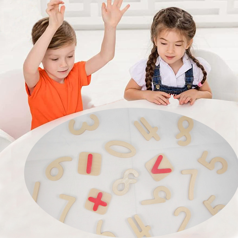 Educational Math Toys Building Blocks Sets Montessori Materials Toddler Counting Number Wooden Puzzles for Children
