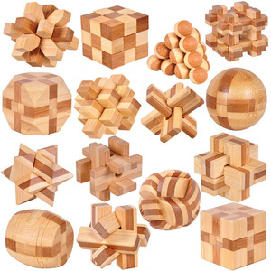 Bamboo Educational Toys Lu Ban Lock 3d Puzzle Game Bamboo Jigsaw Puzzle