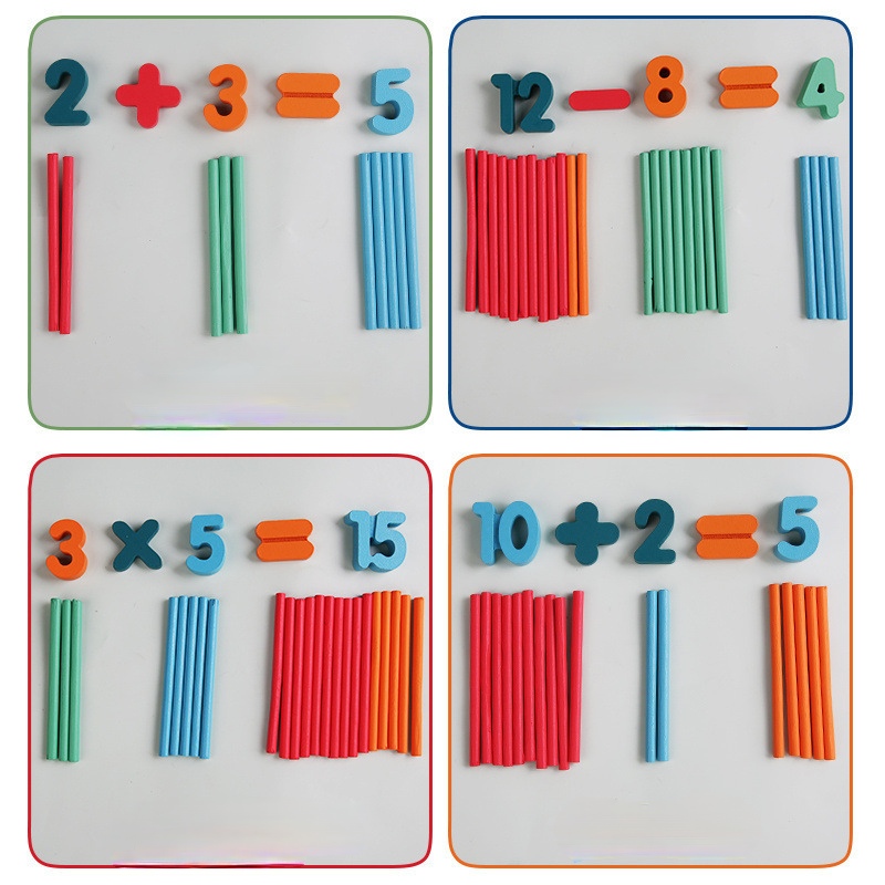 Wholesale Preschool Educational Wooden Math School Home Toddler Number Learning Educational Toy Sets for Kids