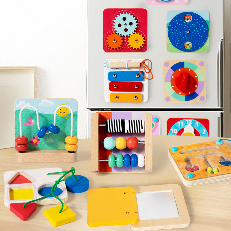Montessori Busy Board Fine Motor Games Learning Life Skills Training Sensory Activity Educational Toys For Kids Boys Girls