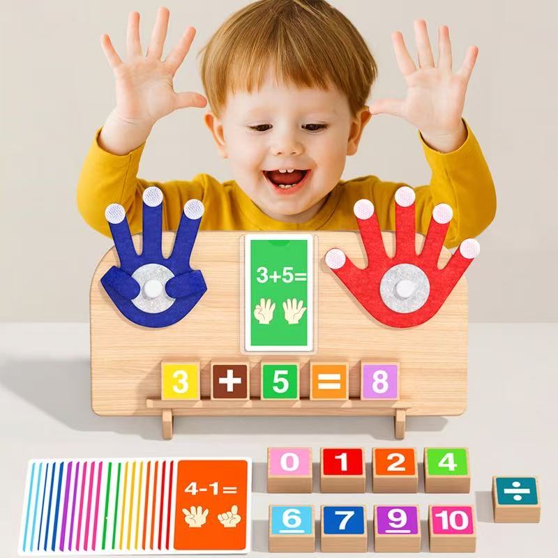 New Trendy Wooden Preschool Toys for 2026 Finger Counting Toy Math Manipulatives for Kids