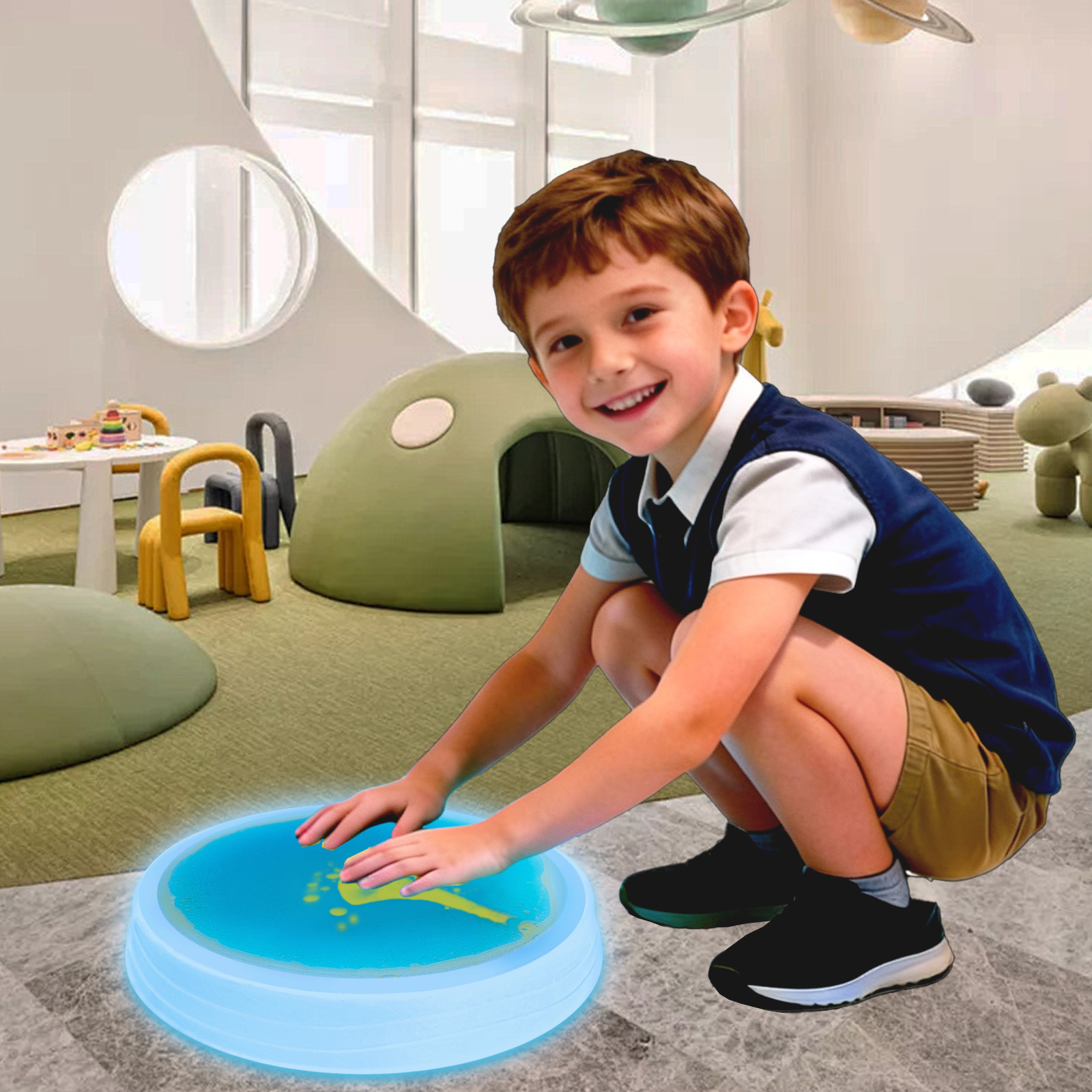 Top Seller Montessori Light Up Balance Stones Colorful PP &amp; TPE Toddler Early Education Sensory Training Toy For Ages 3-12