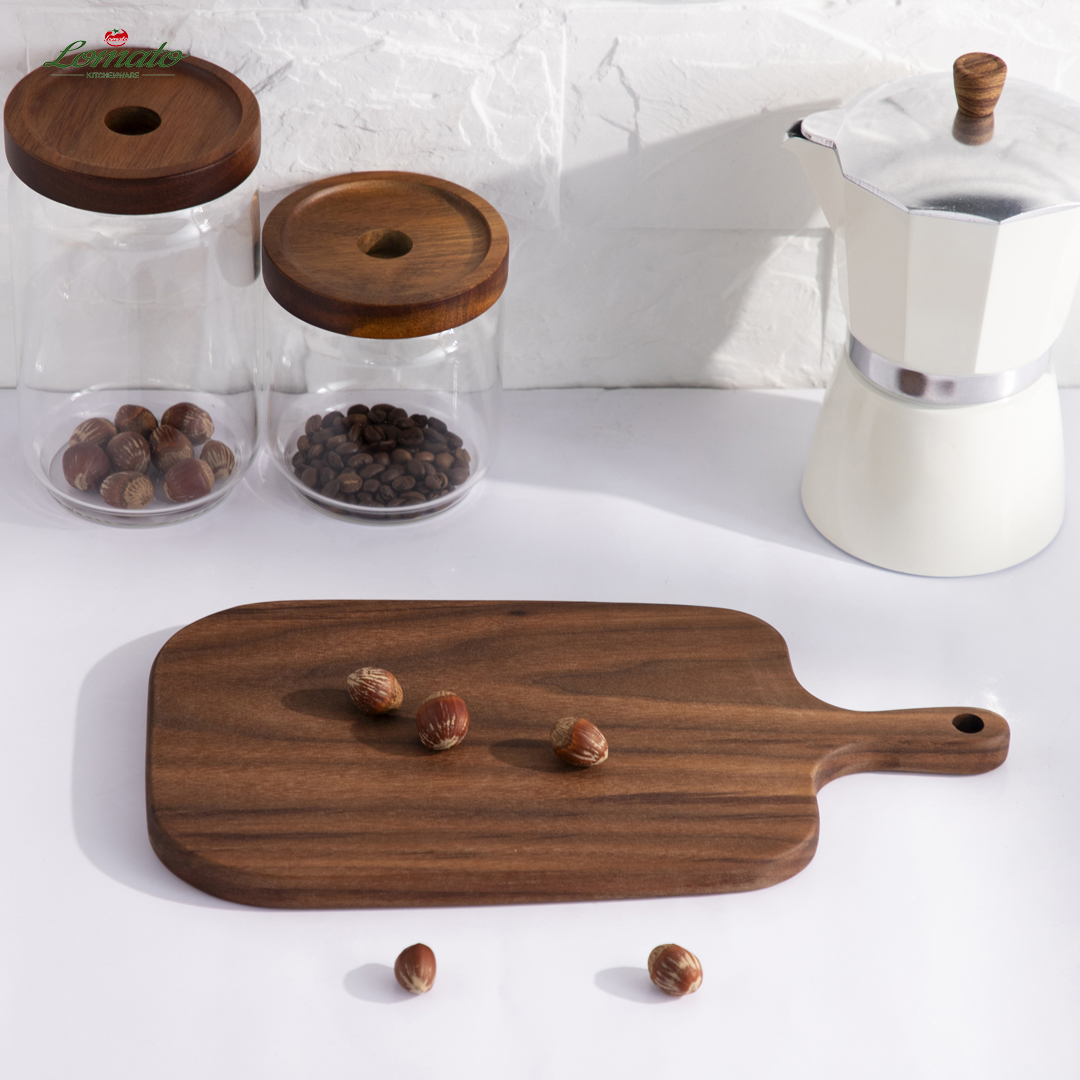 Wholesale Laser Logo Dark Light Kitchen Bamboo Acacia Beech Walnut Olive Oak Teak Wood Cutting Board Chopping Blocks With Handle