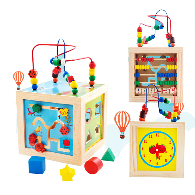 Montessori Wooden Math Educational Calculate Toys Construction Toys