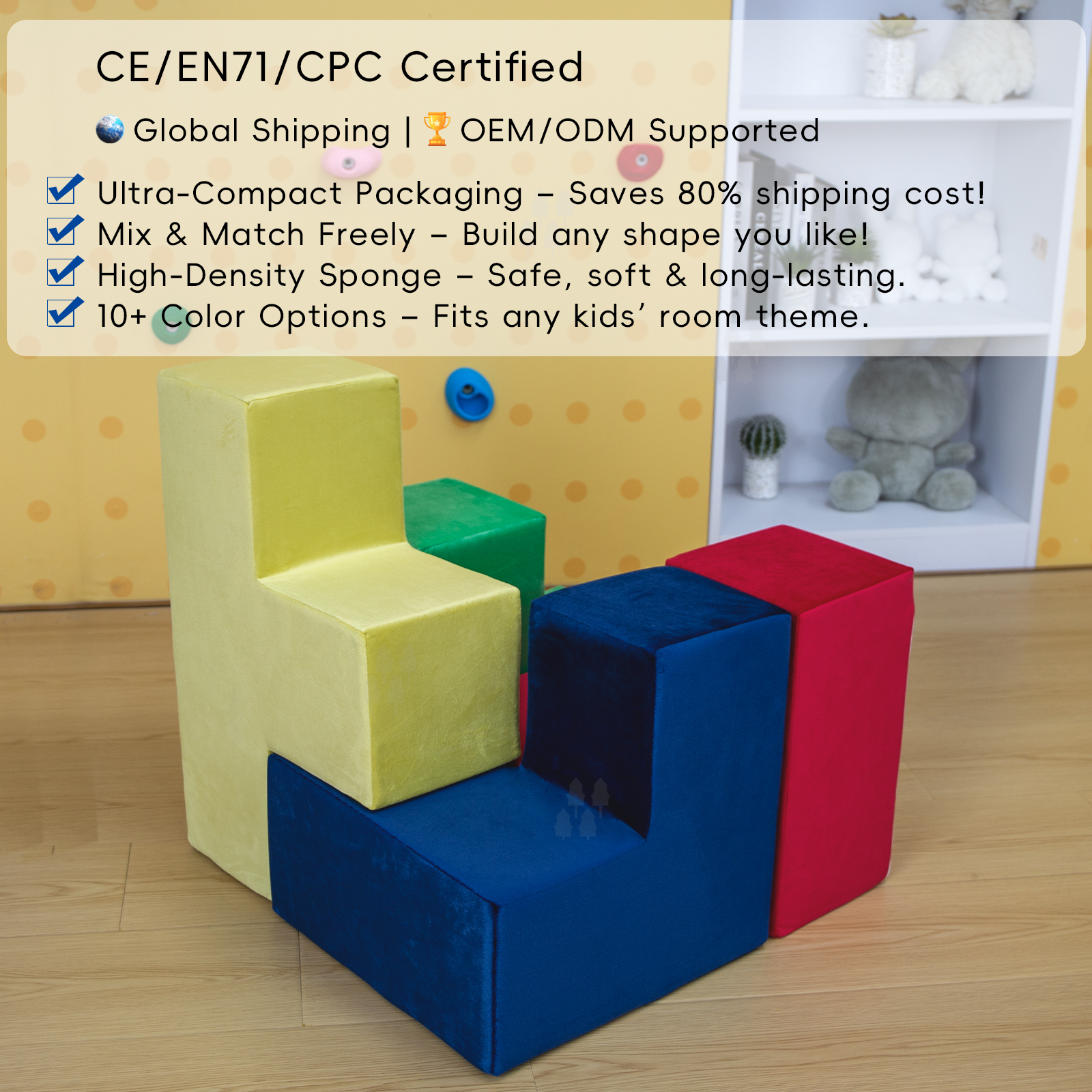 Modern Style Baby Soft Flannel Styrofoam Activity Cube Puzzle Toys For Children's Play Area In Bedroom &amp; Living Room
