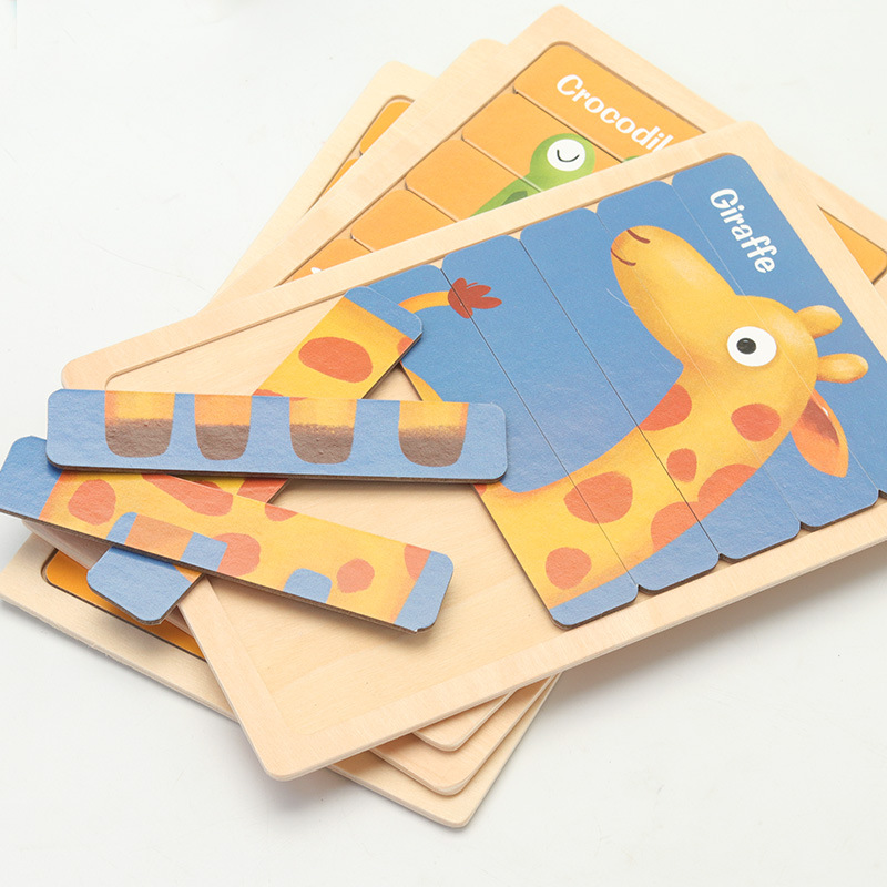 YD TOYS Baby Montessori Early Education Eco-friendly Wooden Strip-Shaped Building Block Puzzle Developing Intelligence